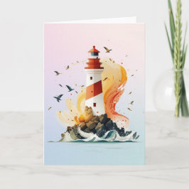 Agradecimiento Tarjeta de felicitación Blank Lighthouse