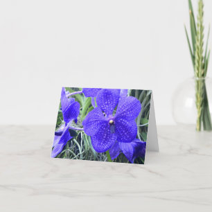 Agradecimiento Tarjeta de felicitación Blue Vanda Orchids All Pur