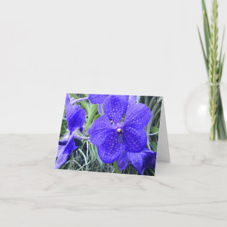 Agradecimiento Tarjeta de felicitación Blue Vanda Orchids All Pur