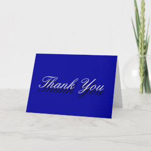 Agradecimiento Tarjeta de felicitación Blue White