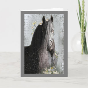 Agradecimiento Tarjeta de felicitación - Caballo negro