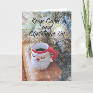 Agradecimiento Tarjeta de felicitación CAFE CON SANTA