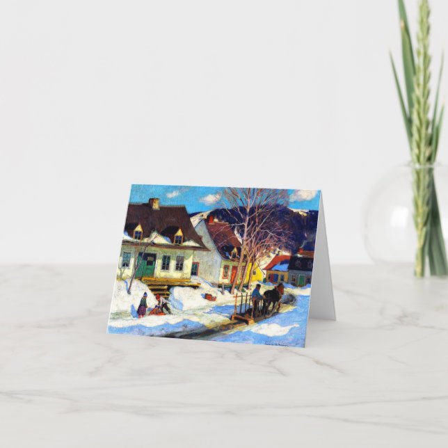 Agradecimiento Tarjeta de felicitación Clarence Gagnon - Quebec V (Anverso)