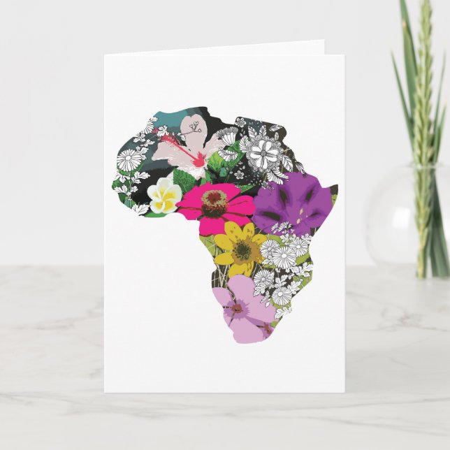 Agradecimiento Tarjeta de felicitación con diseño africano (Anverso)
