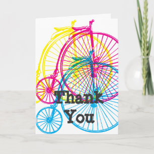 Agradecimiento Tarjeta de felicitación con temática de la bicicle