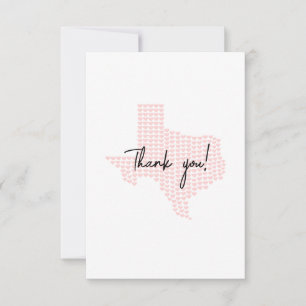 Agradecimiento Tarjeta de Felicitación Corazones de Texas Gracias