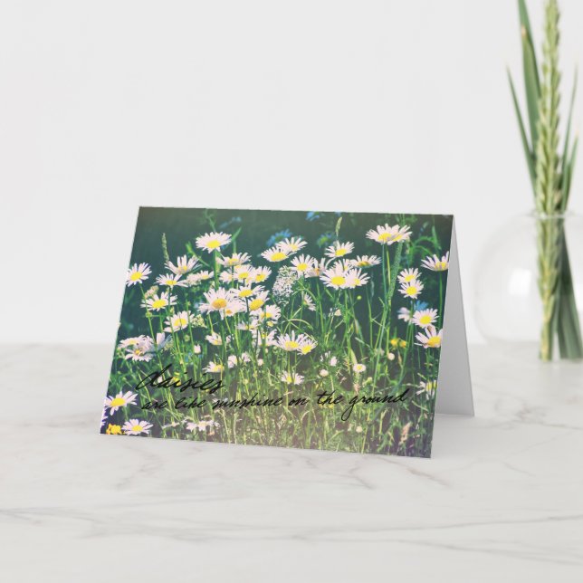 Agradecimiento Tarjeta de felicitación DAISIES (Anverso)
