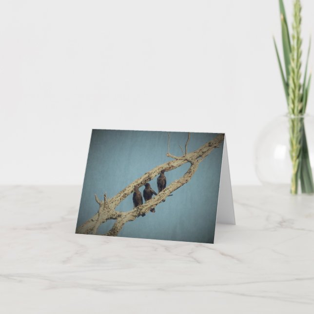Agradecimiento Tarjeta de felicitación de 3 crows (Anverso)