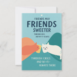 Agradecimiento Tarjeta de felicitación de amistad - "Los amigos h