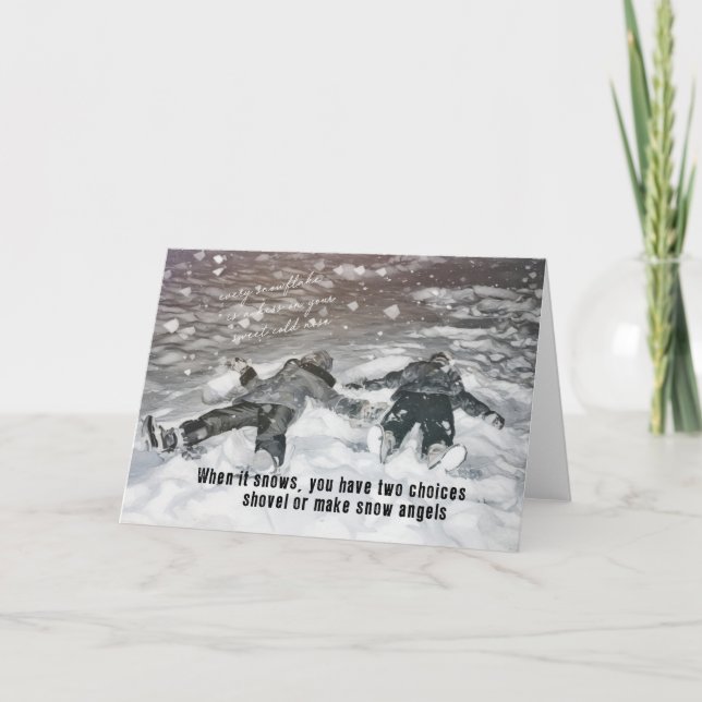 Agradecimiento Tarjeta de felicitación de ÁNGELES DE NIEVE (Anverso)