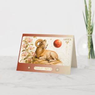 Agradecimiento Tarjeta de felicitación de Aries Art Nouveau