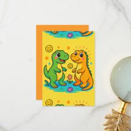 Agradecimiento Tarjeta de Felicitación de Bebé Dino