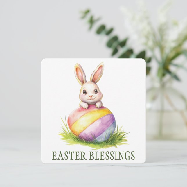 Agradecimiento Tarjeta de Felicitación de Bendiciones de Pascua (Anverso de pie)