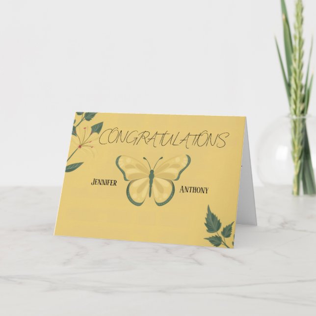 Agradecimiento Tarjeta de Felicitación de Boda (Anverso)