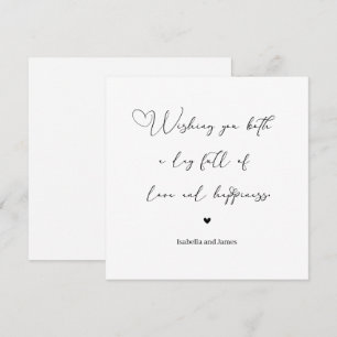Agradecimiento Tarjeta de Felicitación de Boda de Amor y Felicida