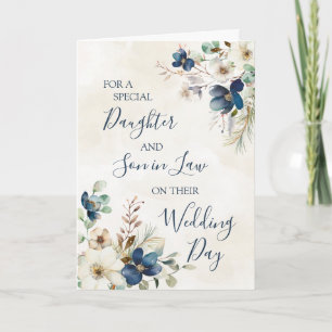 Agradecimiento Tarjeta de Felicitación de Boda Floral de Invierno