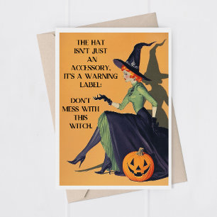 Agradecimiento Tarjeta de Felicitación de Bruja de Halloween para