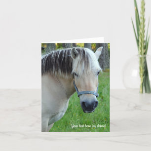 Agradecimiento Tarjeta de felicitación de caballo Fjord Noruego