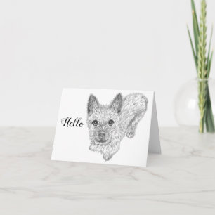 Agradecimiento Tarjeta de felicitación de Cairn Terrier, fina y c