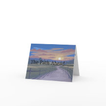 Tarjeta de felicitación de camino de la vida dobla