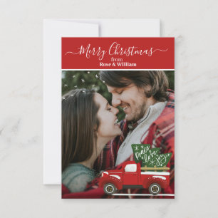 Agradecimiento Tarjeta de felicitación de camión de Navidades per