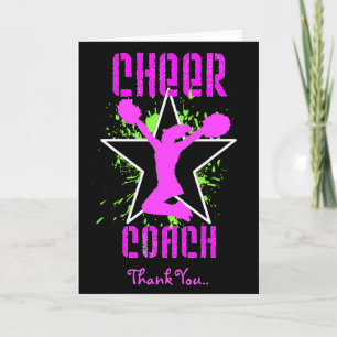 Agradecimiento Tarjeta de felicitación de Cheerader Coach