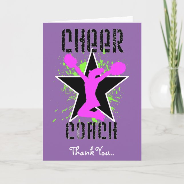 Agradecimiento Tarjeta de felicitación de Cheerader Coach (Anverso)