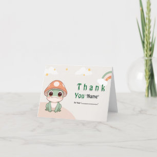 Agradecimiento Tarjeta de felicitación de cumpleaños de Rana Cute