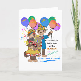 Agradecimiento Tarjeta de felicitación de cumpleaños del año de l