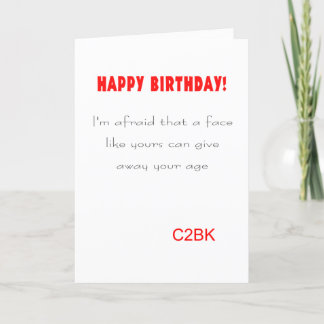 Agradecimiento tarjeta de felicitación de cumpleaños divertida