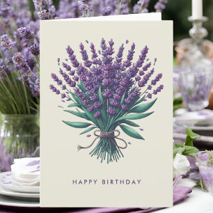 Agradecimiento Tarjeta de felicitación de cumpleaños Lavender Bou