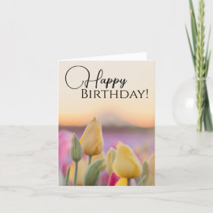 Agradecimiento Tarjeta de felicitación de cumpleaños Tulip