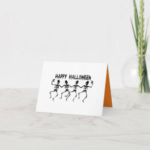 Agradecimiento Tarjeta de felicitación de esqueletos bailando Fel