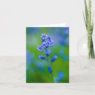 Agradecimiento Tarjeta de felicitación de flor de campanilla azul