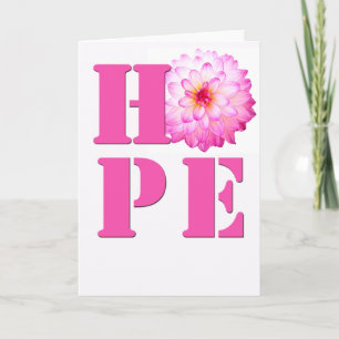 Agradecimiento Tarjeta de felicitación de fotos de flores HOPE Pi