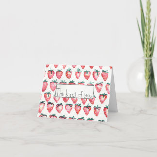 Agradecimiento Tarjeta de felicitación de fresa