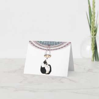 Agradecimiento Tarjeta de felicitación de gato (en blanco por den