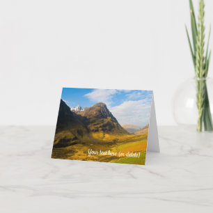 Agradecimiento Tarjeta de felicitación de Glen Coe, Escocia