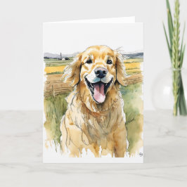 Agradecimiento Tarjeta de Felicitación de Golden Retriever