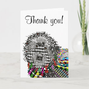 Agradecimiento Tarjeta de felicitación de Goldendoodle, fina y co