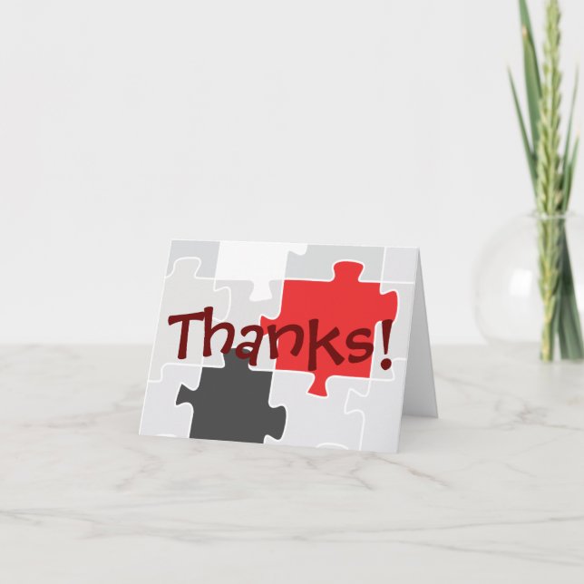 Agradecimiento Tarjeta de felicitación de Gracias Puzzle (Anverso)