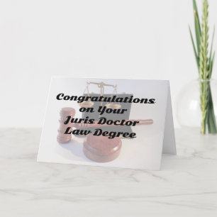 Agradecimiento Tarjeta de Felicitación de Grado en Derecho Juris