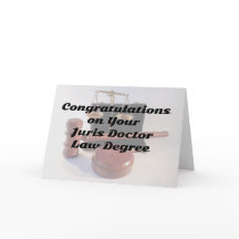 Tarjeta de Felicitación de Grado en Derecho Juris