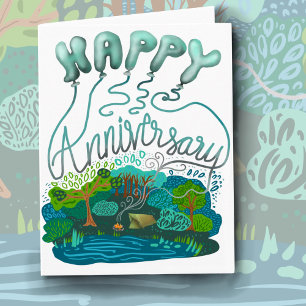 Agradecimiento Tarjeta de felicitación de Happy Aniversario Campi