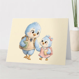 Agradecimiento Tarjeta de Felicitación de Hermanos de Pajarito Az