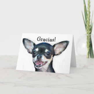 Agradecimiento Tarjeta de felicitación de la chihuahua de Gracias