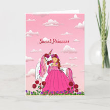 Tarjeta de felicitación de la princesa dulce