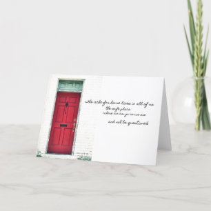 Agradecimiento Tarjeta de felicitación de la puerta roja