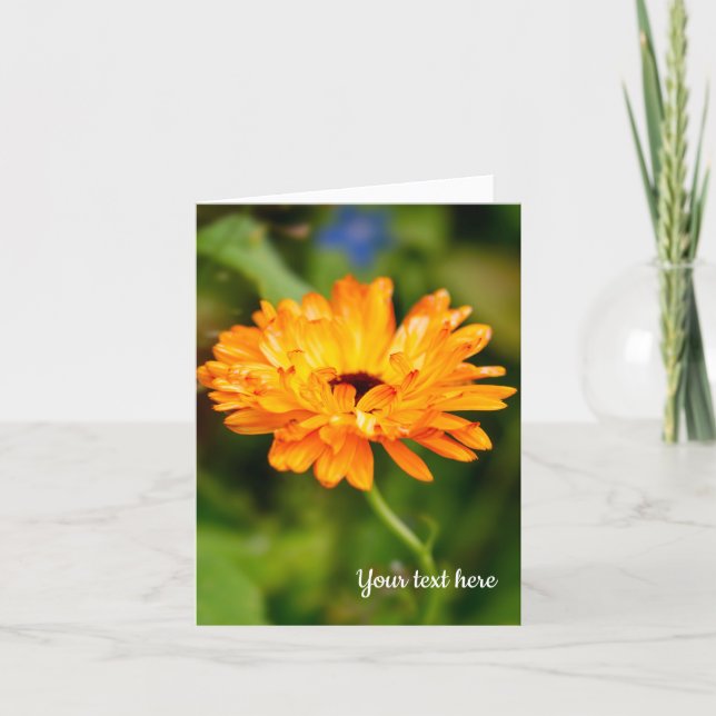 Agradecimiento Tarjeta de felicitación de Marigold naranja (Anverso)