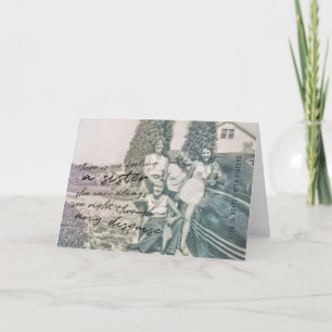 Agradecimiento Tarjeta de felicitación de mi HERMANA